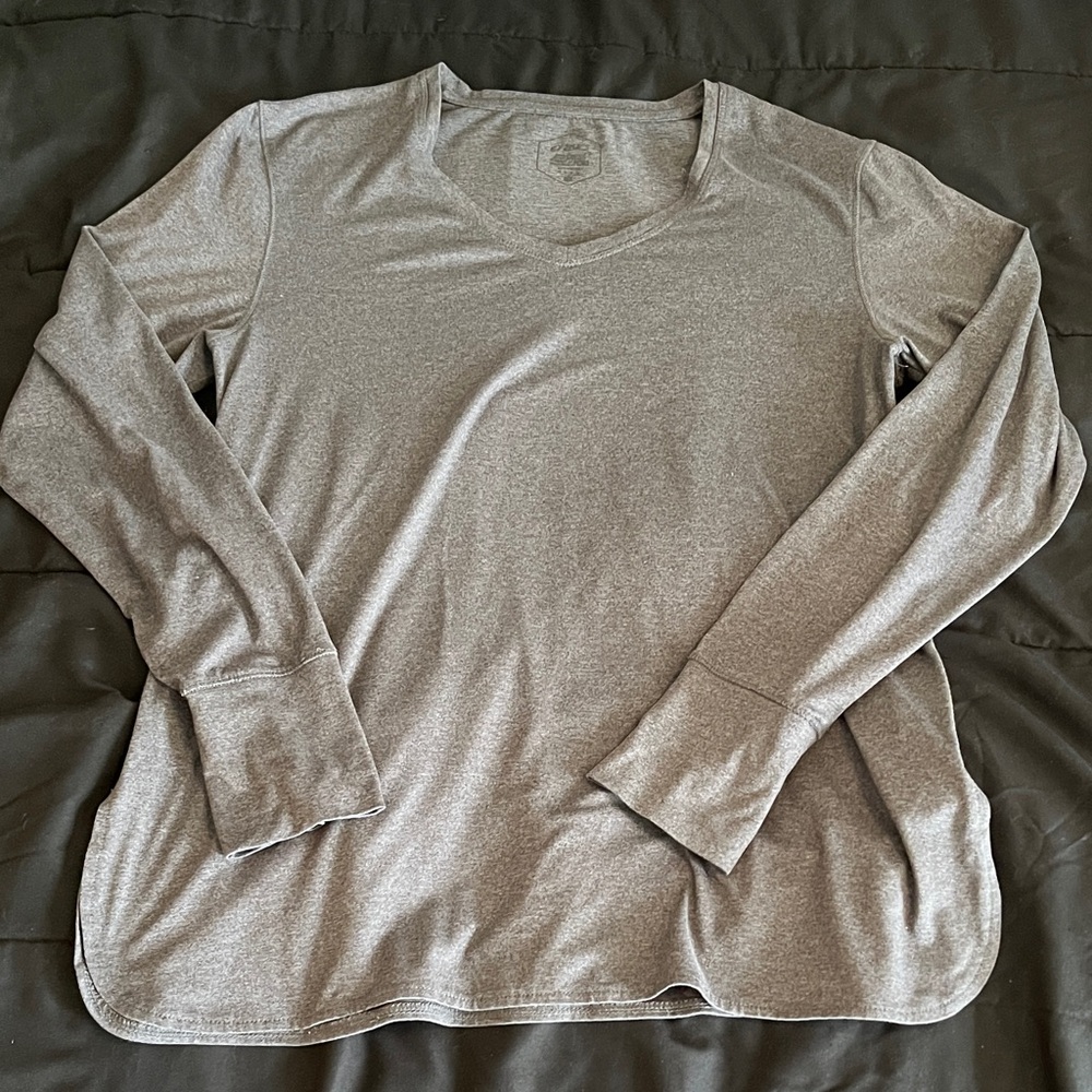 Asics Heather Gray Long Sleeve Top